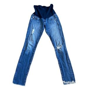 AG Adriano Goldschmied Maternity Medium Wash Jeans Distressed 26R